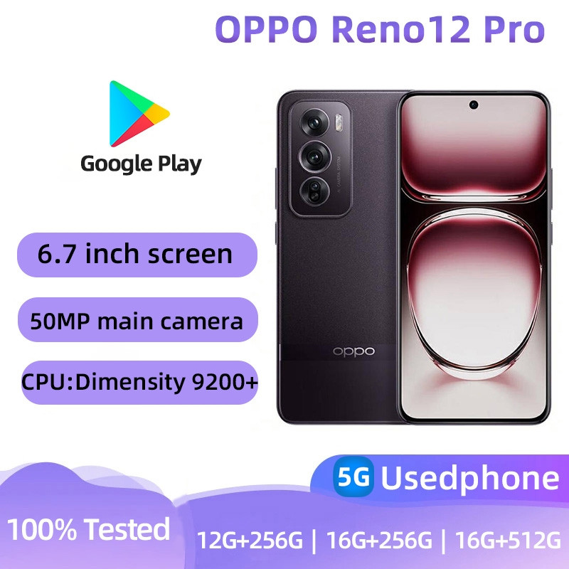 OPPO Reno 12 Pro(5G)หน้าจอสมาร์ทโฟน 256GB โทรศัพท์มือสองสภาพดีทุกสี