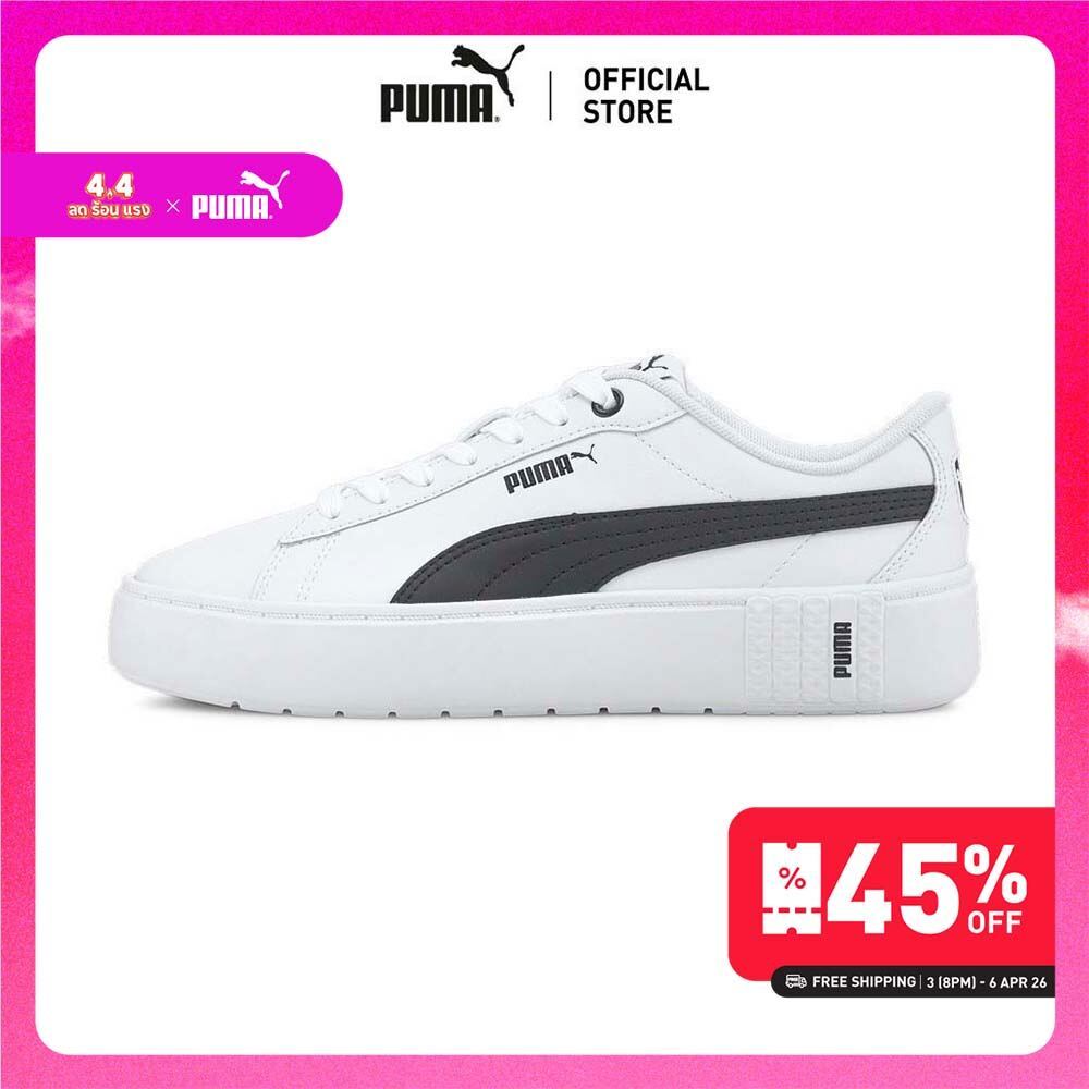 PUMA BASICS - รองเท้ากีฬาผู้หญิง Smash Platform v2 L สีขาว - 37303502
