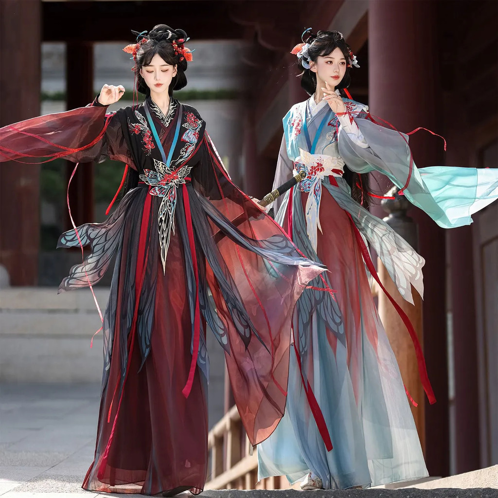สไตล์ใหม่Hanfu [Broken Cocoon] หญิงชายสไตล์Fairy Style Elegantศิลปะการต่อสู้ฟิล์มโทรทัศน์Fairy Style