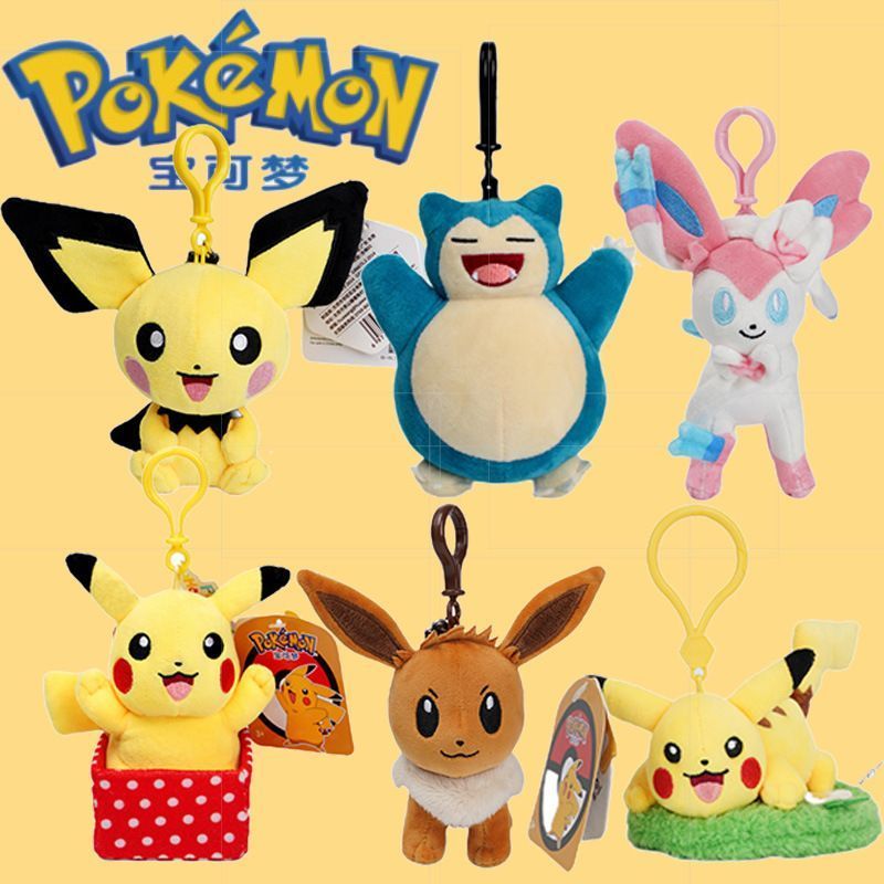 Pokémon Pendant Pikachu Doll Eevee Plush Toy Pendant Pokémon Doll Keychain