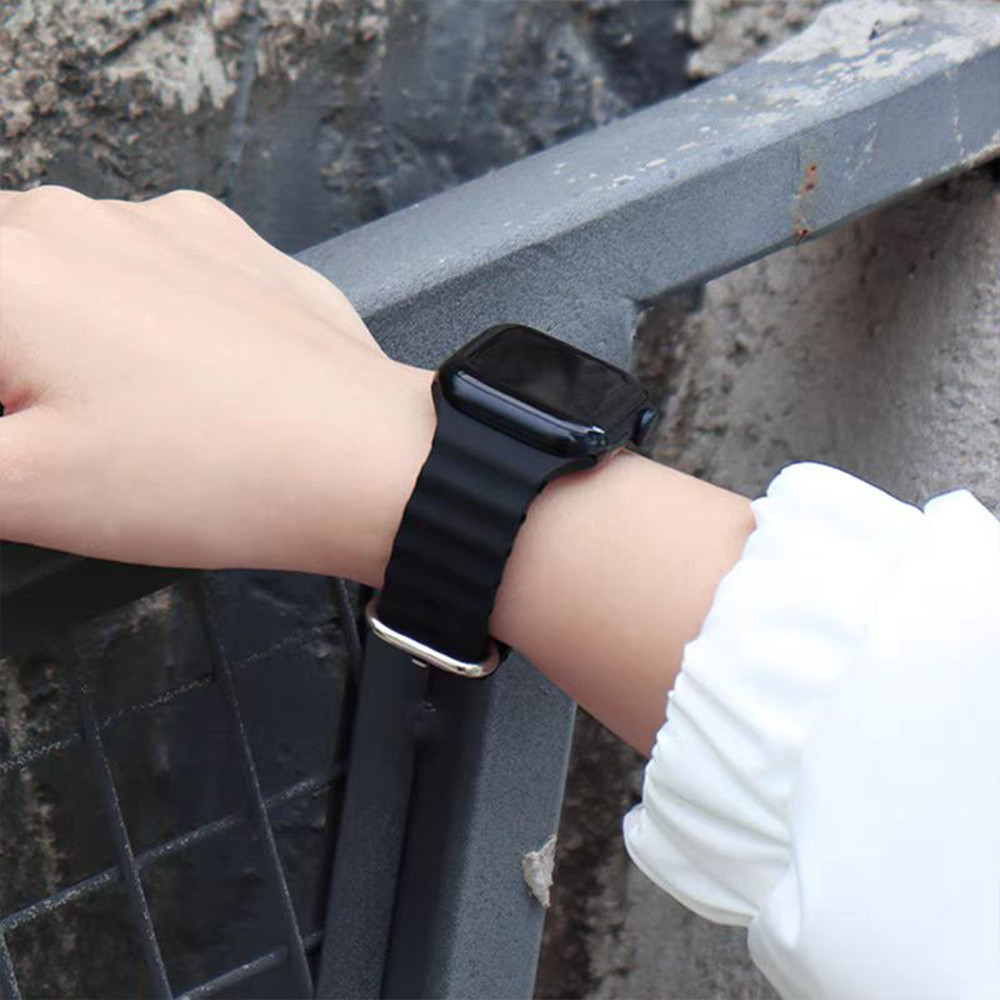 สายรัดซิลิโคนอ่อนมหาสมุทร for Apple Watch IWatch Ultra 3 2 49มม Series 11 10 9 8 7 6 5 4 SE 3 2 1 46 45 44 42 41 40 38มม ราคา ถูกที่สุด ดีลบีเคเค แกลเลอรีภาพที่ 6