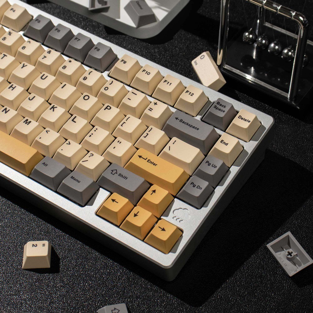 Desert Keycaps โปรไฟล์เชอร์รี่ PBT 140 คีย์ Dye Sublimation Wooting Aula F75 Mechanical Keycap สีเหล