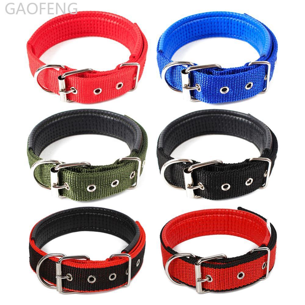 GAOFENG 1 PC ปลอกคอสุนัขไนลอนปรับได้สายคล้องคอสัตว์เลี้ยงความปลอดภัยสุนัขขนาดเล็กและใหญ่แมวคอ RingPe