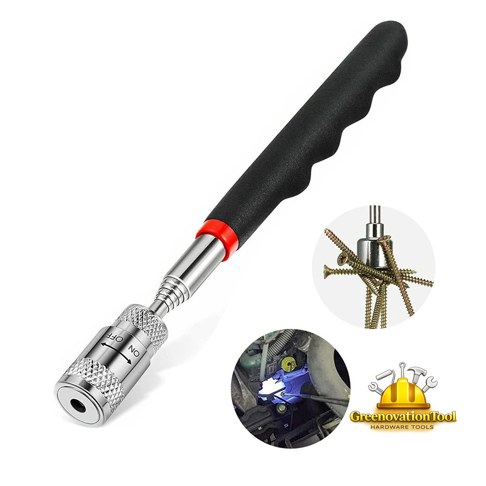 ใหม ่ Telescopic ปรับแม ่ เหล ็ ก Pick-Up เครื ่ องมือแม ่ เหล ็ ก Telescopic แม ่ เหล ็ ก Grip ปากกายาว Telescopic แม ่ เหล ็ ก Stick พร ้ อมไฟ LED