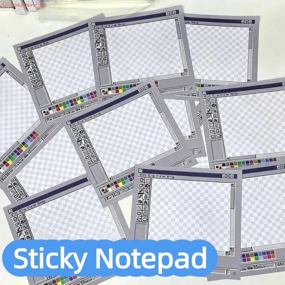 DAPPERGENT 500แผ่นบันทึก,กระดาษสี่เหลี่ยมRetro Vintageคอมพิวเตอร์Found Notepad,ป้ายเหนียวออกแบบเฉพาะ