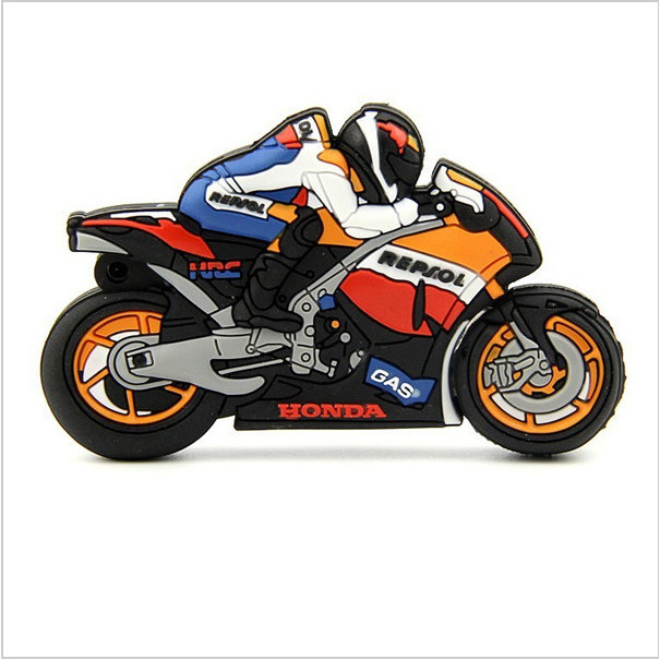 [คลังสินค้าพร้อม] U Disk Production PVC Motorcycle U Disk Silicone Personalized Motorcycle Sports Ca