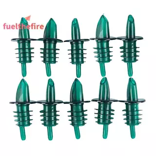 [Feel] 10 ชิ้นฟรี-โฟลว์ขวดเหล้า Pourer ขวดพลาสติก Pourer Liquor Pour Spouts Bar อุปกรณ์ไวน์ [ใหม่]