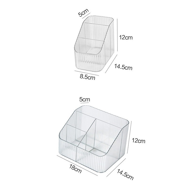กล่องเก็บของตั้งโต๊ะ เครื่องสำอางเรียบง่าย กล่องเก็บเครื่องสำอาง แบ่งช่อง จัดระเบียบโต๊ะทำงาน สำนักงานนักเรียน - รูปที่ 7