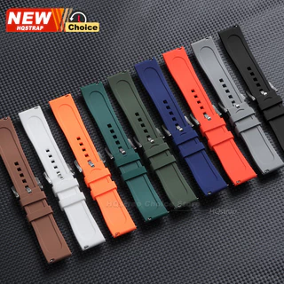 กีฬาสายนาฬิกาซิลิโคน 20 มม. 22 มม.Smartwatch Universal Watchband ยางรัดผู้หญิงผู้ชายเข็มขัดกันน้ํา