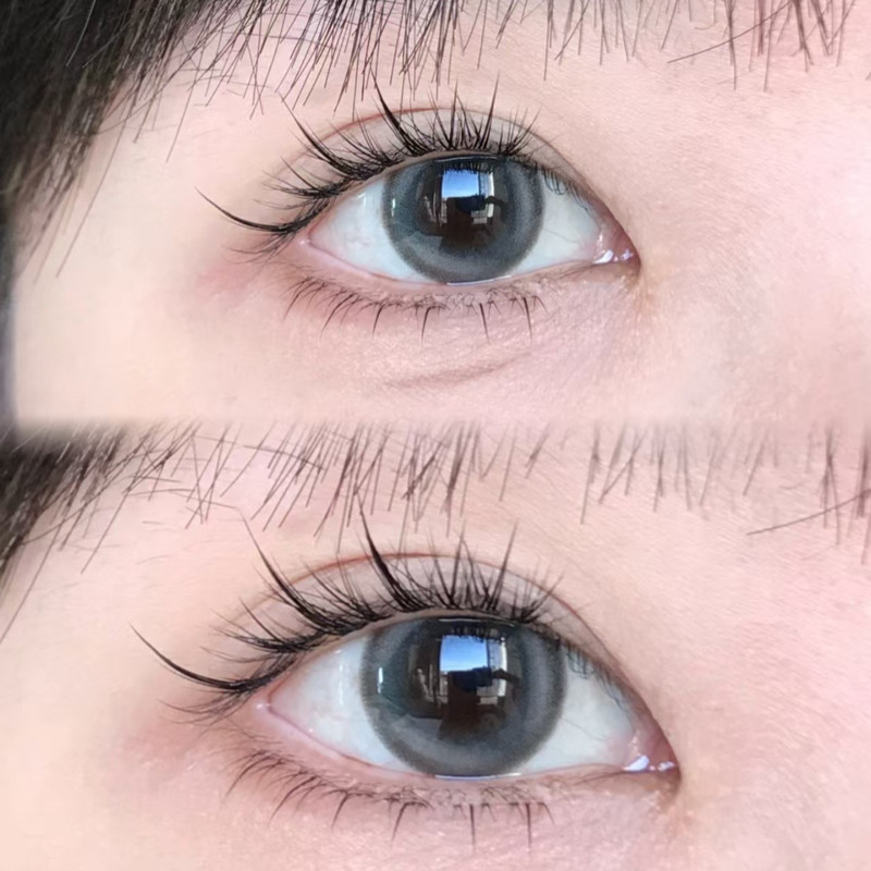 Mrs.H 2 ชิ้นสีน้ําตาลเลนส์นุ่มธรรมชาติ Big Eye คอนแทคเลนส์พร้อม Power ประจําปี One Usage 14.2 มม.