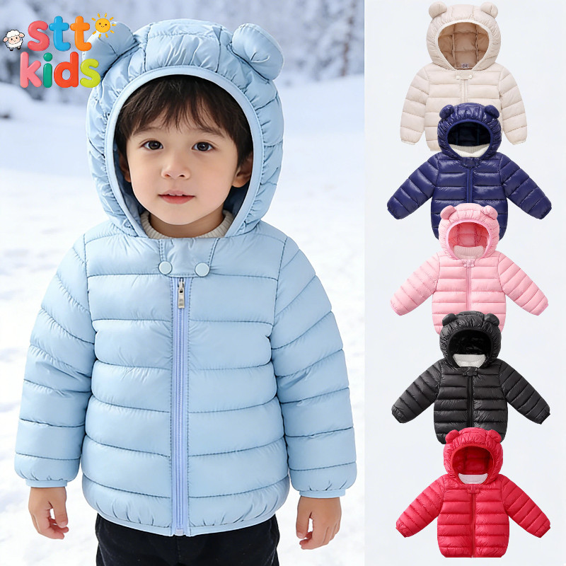 [กรุงเทพฯ จัดส่ง]2-7Y เด็กฤดูหนาวเสื้อแจ็คเก็ตลายการ์ตูนเสื้อหนาอบอุ่น