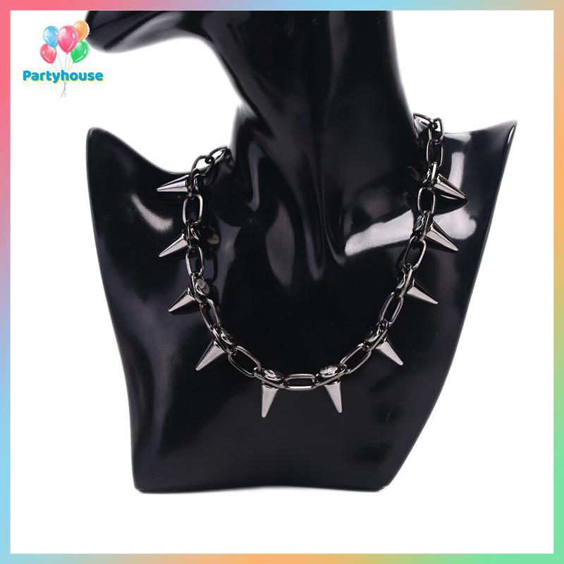 สร้อยคอแบบ_spike_rivet_สไตล์_punk_goth_สำหรับ_biker_chic