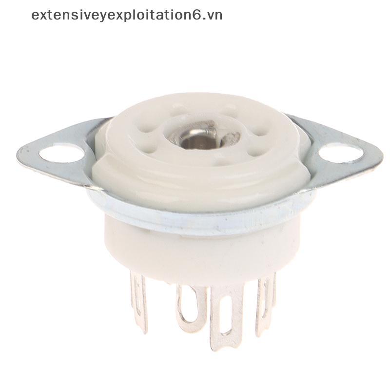 ขยาย 1PCS 6AQ5 EAA91 6J1 6J2 6X4 6Z4 ซ็อกเก็ตหลอด Gold-plated ซ็อกเก็ตสําหรับ 7Pin B7G เครื่องขยายเส