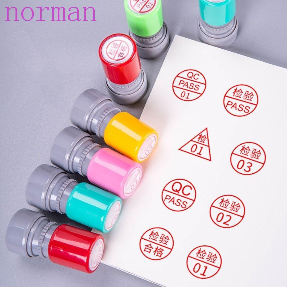 NORMAN QA QC Inspect Stamp, IQC Self-Inking Quality PASS Stamp, Pocket IPQC OQCompection Stamp