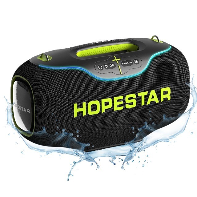 Hopestar ลําโพง A80 คุณภาพสูงเครื่องเล่นเสียงแบบพกพา 350W RGB ซับวูฟเฟอร์ไร้สาย Home Theatre USB คอม