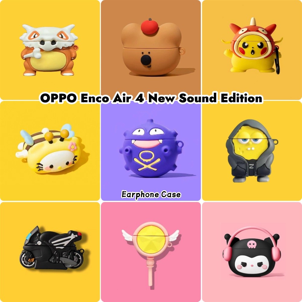 In StockFor OPPO Enco Air 4 New Sound Edition Case Casing Soft Silicone Cute Cartoon Headphone Case 