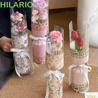 ฮิลาริโอ 10ชิ้นกอดถังช่อ,กันน้ําใสเดียวดอกไม้ห่อถุง,แทรกถุงด…