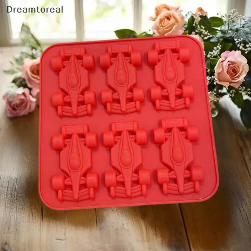 [DMT] 6-Cavity Racing Car Ice Mold Ice Mold, Silicone Racing Car Jelly Mold 3d Race Car Tumbler Tray