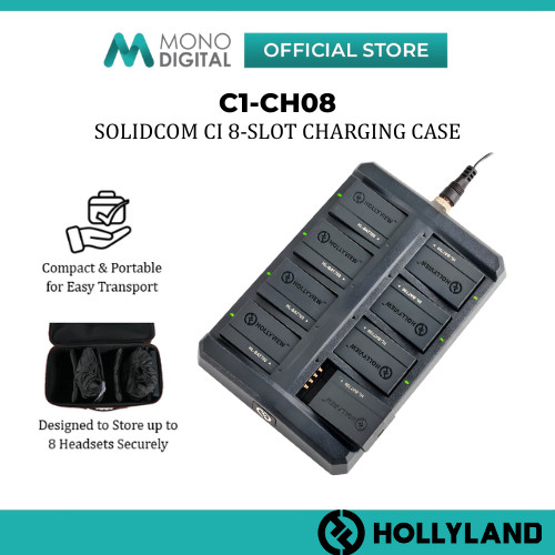 HOLLYLAND SOLIDCOM C1 8-SLOT CHARGING CASE สําหรับชุดหูฟัง INTERCOM ไร้สาย