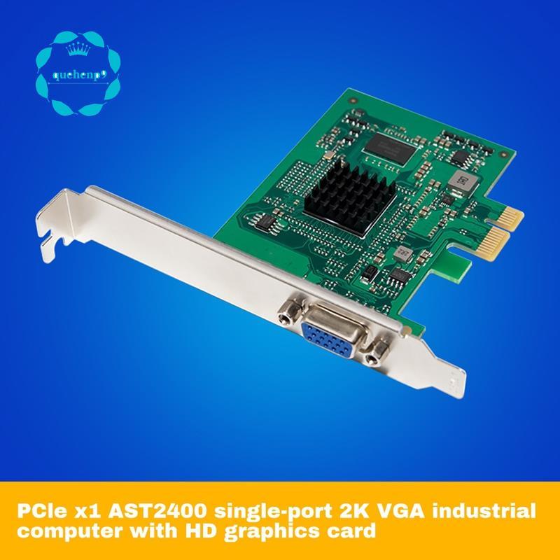 [Fast Q9]ST425 PCIe X1 AST2400 2K VGA กราฟิกการ์ด 1920 X1200 32bpp @ 60Hz สําหรับ Win10/Win 11 32/64