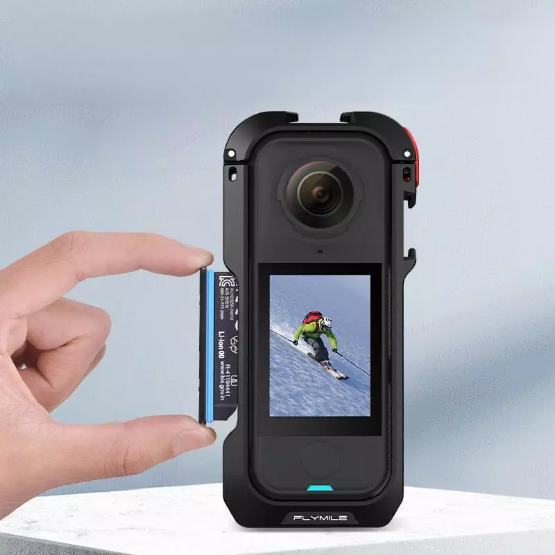 FLYMILE เหมาะสําหรับกล้องพาโนรามา Insta360 X4 Air เคสป้องกันตัวโลหะ, กรอบป้องกันกล้องแอคชั่นและอุปกรณ์เสริมฝาครอบป้องกัน thumbnail 6