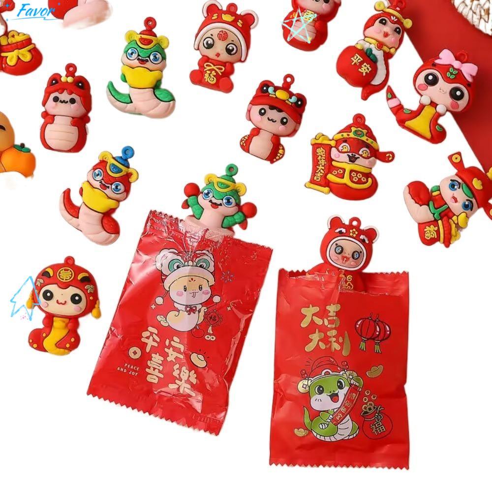 FAVOR งูขนาดเล็ก, Decompression Pinch Family Blind Bag, Mini Little Snake 5PCS ตุ๊กตาพลาสติกเด็ก