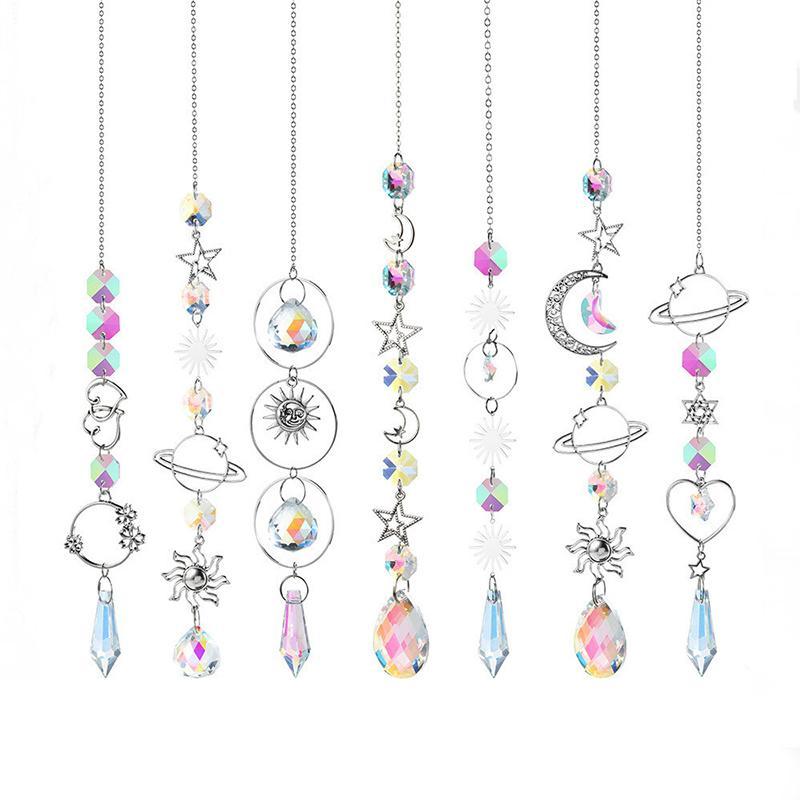 [bigdeals365] จี้คริสตัล Garden Suncatcher Wind Chimes Rain Prism ห่วงโซ่คริสตัลสําหรับตกแต่งหน้าต่างสต็อกใหม่