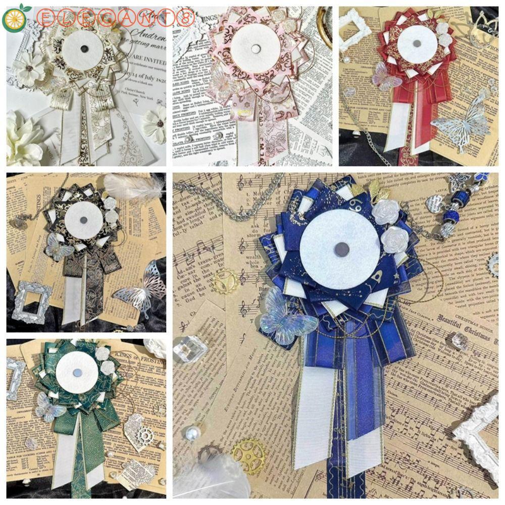 AELEGANT Anime Badge Holder, Oblique Tail Ribbon คอสเพลย์ตกแต่ง Pins ฐานแสดง, Ita กระเป๋าเติมป้ายดอก