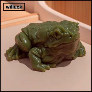 WILLUCK Frog SimulationToy, กบคางคกเหนียวบีบ, ของเล่นบีบอัดค…