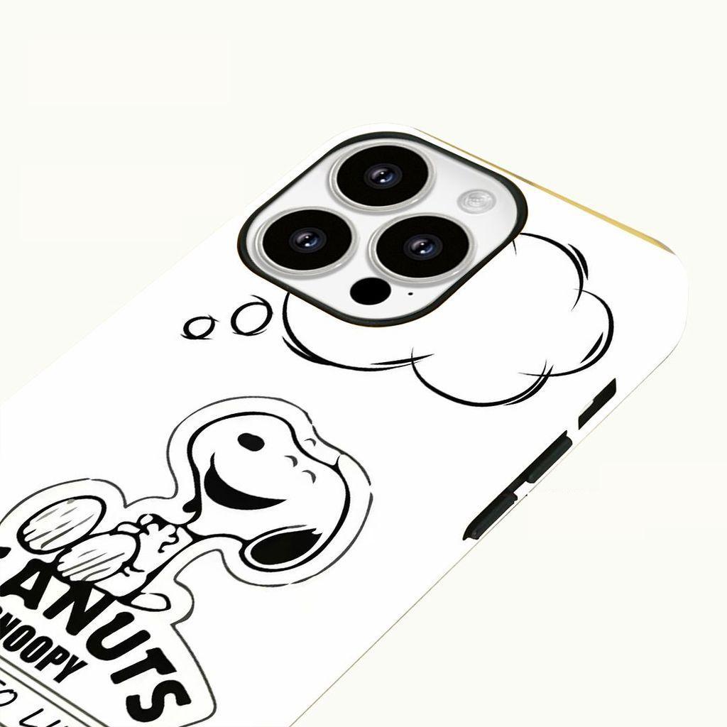 Happy Snoopy Matte Film 2-in-1 เคส iPhone /16 Pro Max /13 Pro Max /15 /14 Pro Max /15Pro Max /11 Pro Max /13AIR /12 Pro Max บทคัดย่อ Anti-drop Fun TRG6 - รูปที่ 2