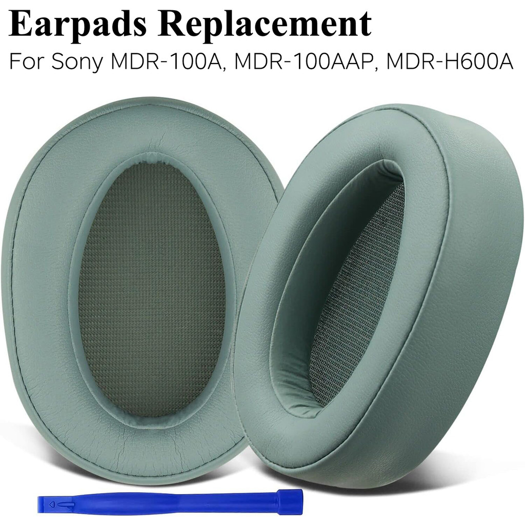 เปลี่ยนแผ่นรองหูฟังสําหรับ Sony MDR-100A (MDR100A), MDR-100AAP (MDR100AAP), MDR-H600A (MDRH600A) หูฟัง, แผ่นรองหูฟังเบาะแยกเสียงรบกวน Memory Foam (1 คู่)