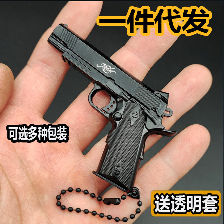 Metal Gun Model for PlayerUnknown's Battlegrounds1:3Kimber1911Model Keychain PUBG Gift Pendant