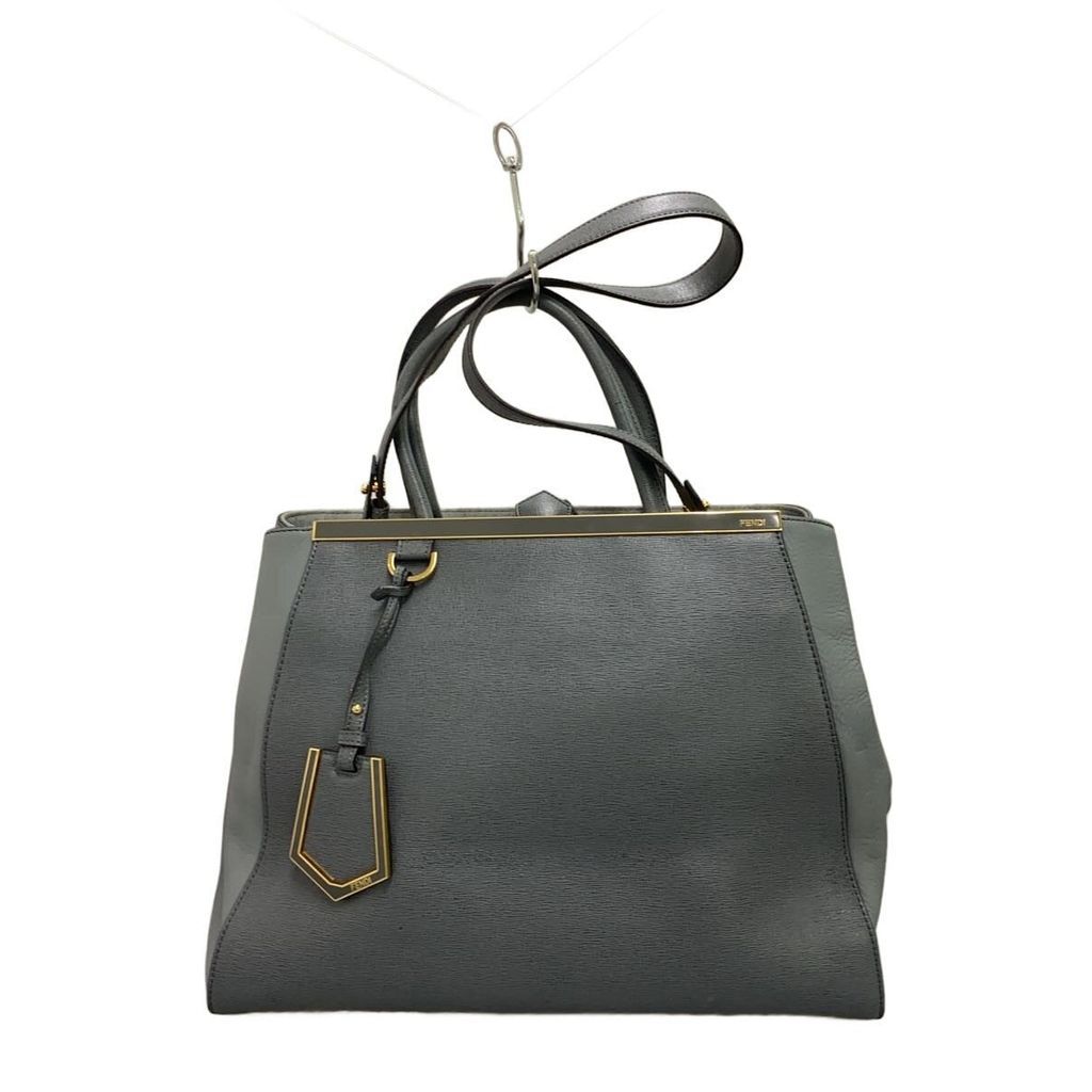 FENDI Handbag Two joules 2JOURS Leather Gray 8BH250 Direct from Japan Secondhand