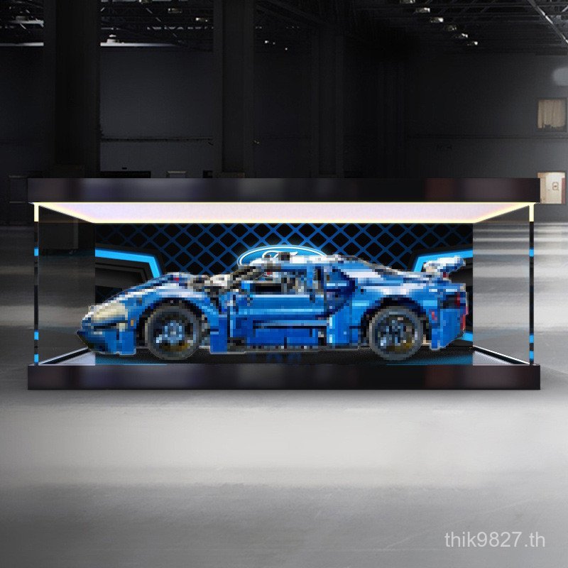 กล่องเก็บของอาคารบล็อกกล่องไฟเหมาะสําหรับฟอร์ดของเล่นเครื่องจักรอะคริลิ42154รุ่นเครื่องประดับรถสปอร์