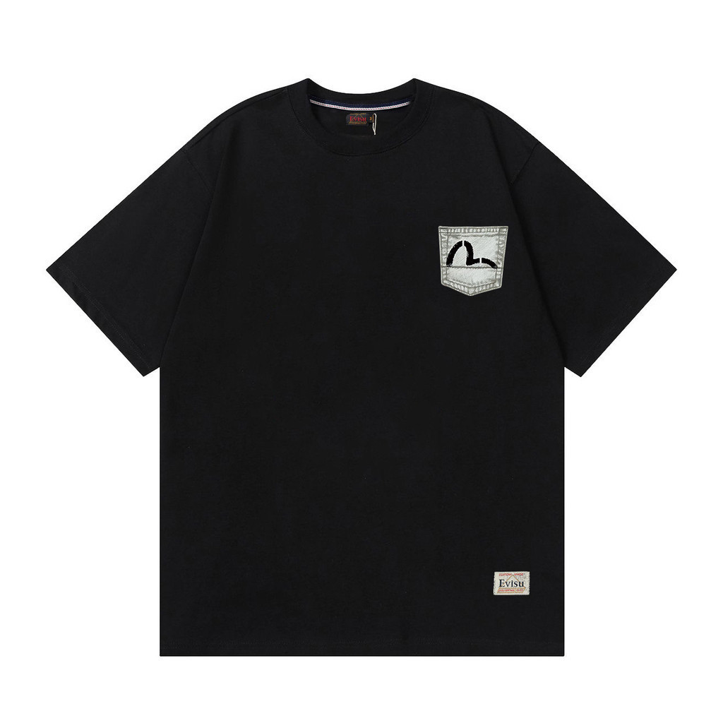 2026สไตล์ใหม่EVISUผู้ชายผู้หญิงพิมพ์เสื้อยืดหลวมเสื้อยืดกีฬาเสื้อยืดสวมใส่ด้านนอกเสื้อยืดStreetสวมรอ