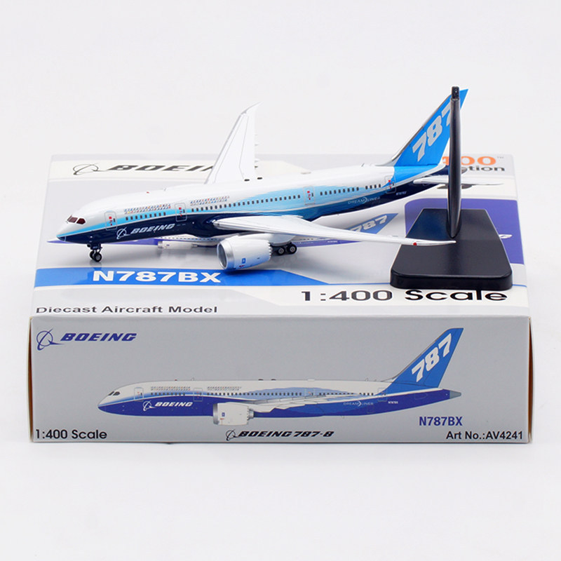 现货RakenestAviation AV4241 1:400 โบอิ้ง 波音厂 B787-8 N787BX高 บันทึกการขับขี่