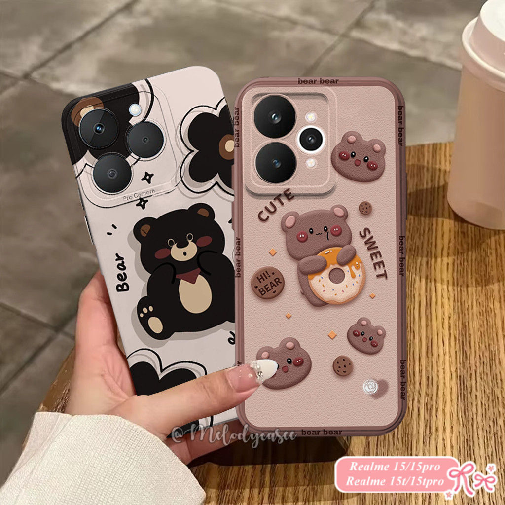 เคส Realme 15 / 15 Pro / 15T / 15T Pro - Cute Bear Motif - Softcase แบบยืดหยุ่น