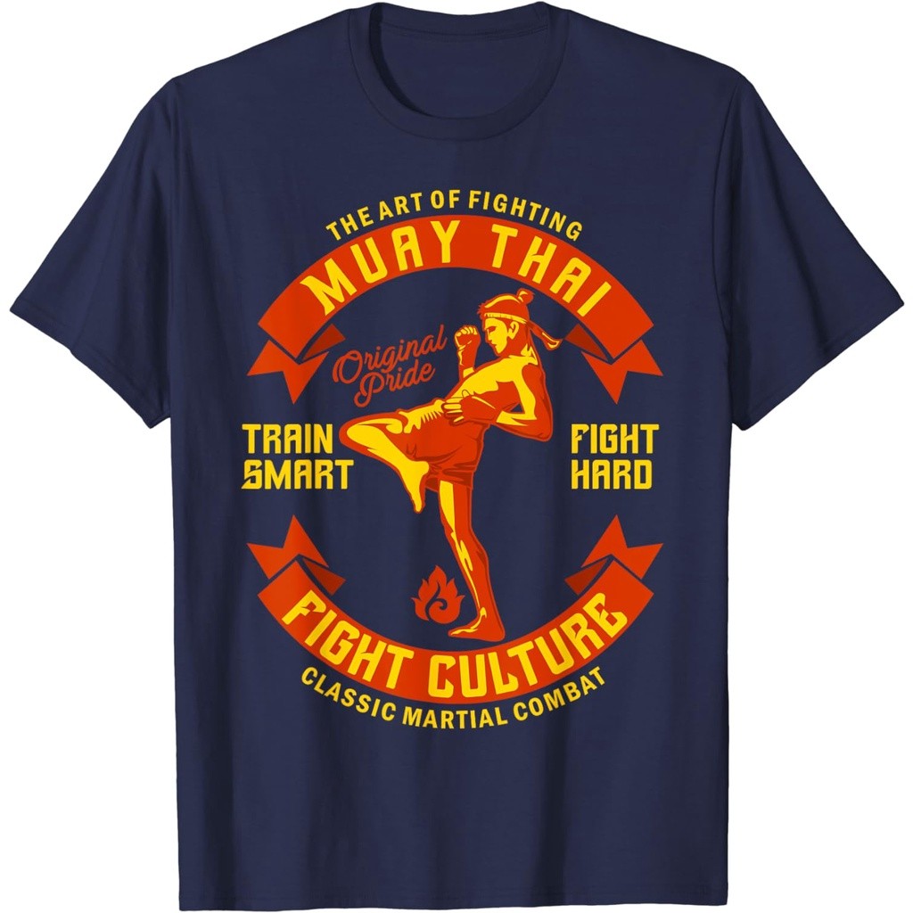 เสื้อยืดพิมพ์ลายเสื้อยืด ผ้าฝ้าย พิมพ์ลาย The Art Of Fighting Fight Culture Muay Thai สําหรับผู้ชาย ขนาด S-5XL