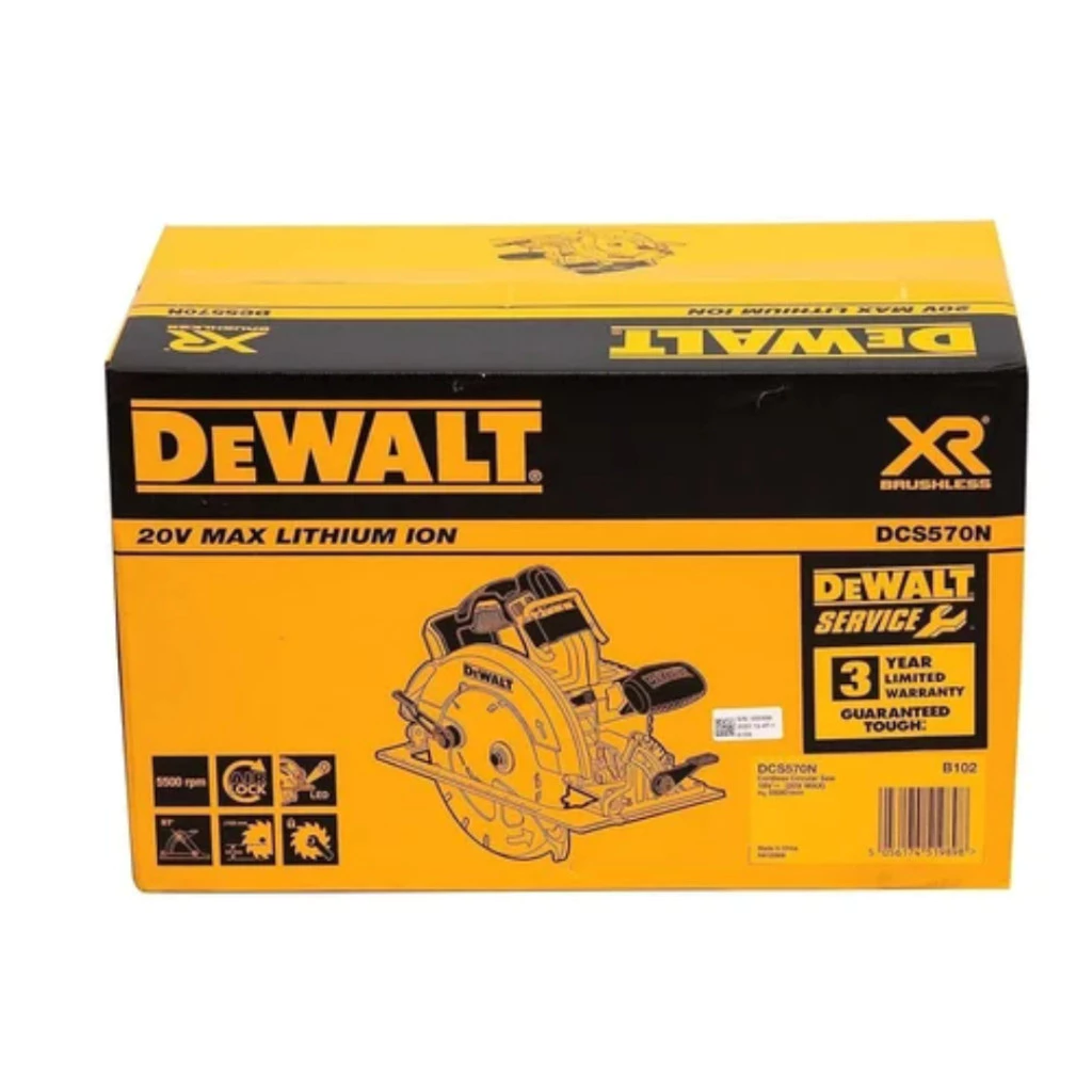 DEWALT เลื่อยวงเดือนไร้สาย 18V รุ่น DCS570N-B1 7 นิ้ว (เครื่องเปล่า) เลื่อยวงเดือน วงเดือน ไร้แปรงถ่าน thumbnail 9