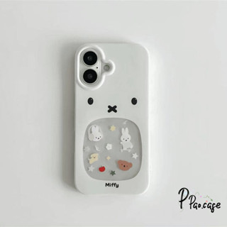 เคส Clear Soft TPU Miffy กระจกเลื่อนน่ารัก สำหรับIPhone 17 1…