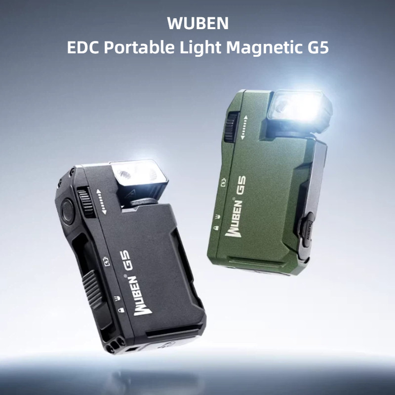 WUBEN G5 ไฟฉายพกพาแม่เหล็ก EDC แสงแรง RGB กันน้ำ เหมาะสำหรับOutdoorและการมอบเป็นของขวัญ