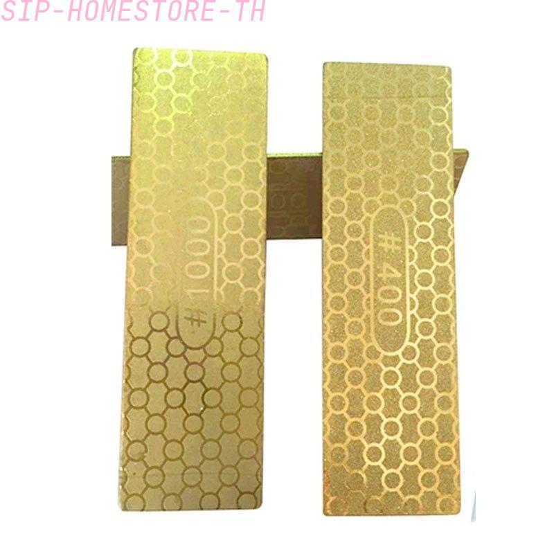Knife 400# 1000# Double Grit Diamond Polishing Whetstones Gold Ti Titanize