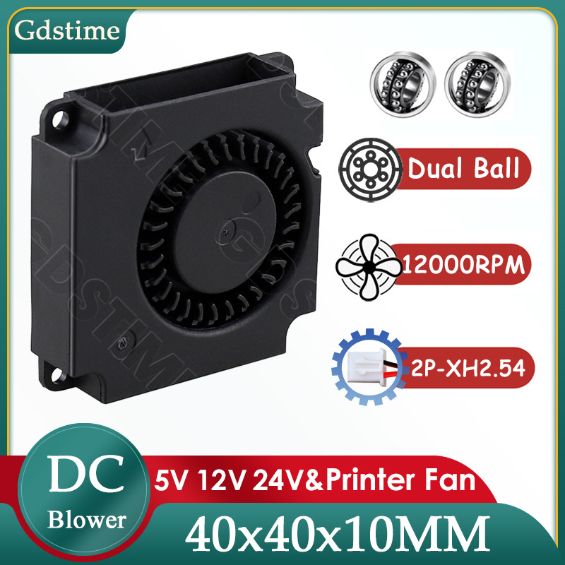 Gdstime 4010 Fan 24V 12V 5V 40MM*10MM DC Brushless Blower Fan 40MM Radial Fan 4CM Turbo Radiator for