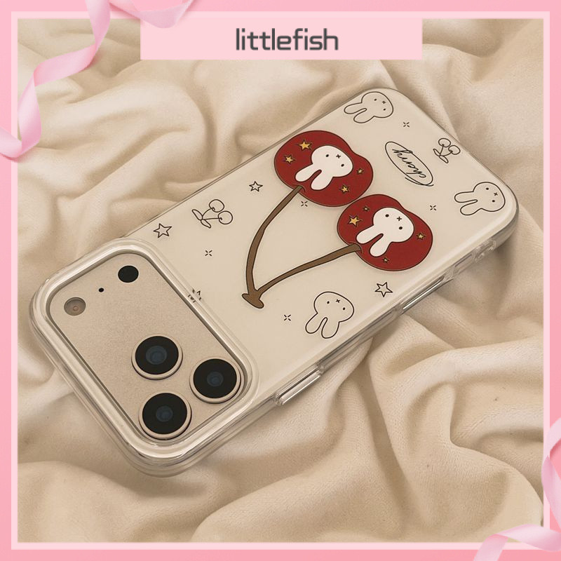 [Littlefish] Cherry Miffy Rabbit Apple 17promax เคสโทรศัพท์ iPhone16/15 Girl 14/13 Couple 12/11 เคสโทรศัพท์ Apple