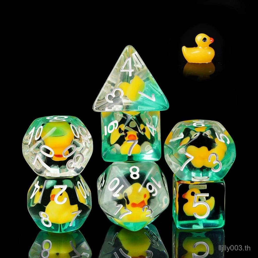 Cusdie 7-Die DND Dice, Polyhedral D&D Dice Set เต็มไปด้วยสัตว์, ชุดลูกเต๋าสัตว์สําหรับเกมบทบาทเล่น B