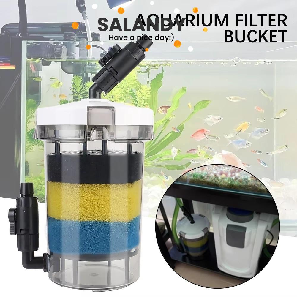 SALANDY Mini Fish Tank Filter,ติดตั้งง่าย Mini Size Aquarium Pre-filter,คุณภาพสูงไม่มีปั๊มพร้อมตัวกรองผ้าฝ้ายกรองBarrelน้ํากรอง