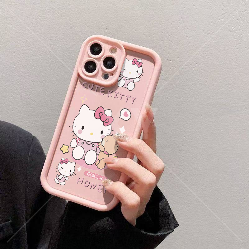 เคส Realme 14X 5G 11 5G 11X 5G 5 Pro 5 5i 5S 6i 7i C17 8i 11 4G เคส เปลือกหอย KT แมวป้องกันการตก