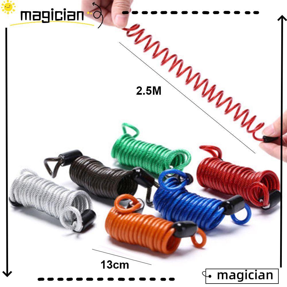 MAGICIAN 2.5m Bold Spring Cable Bike Tool Motorcycle Safety Anti-theft Helmet Wire