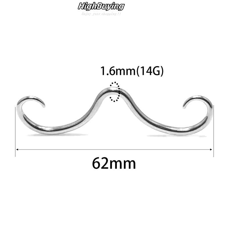 [ซื้อสูง] Creative Septum แหวนจมูกหนวดสําหรับผู้หญิงผู้ชายแฟชั่นแหวนจมูกสแตนเลส Hoops Septum เจาะเคร