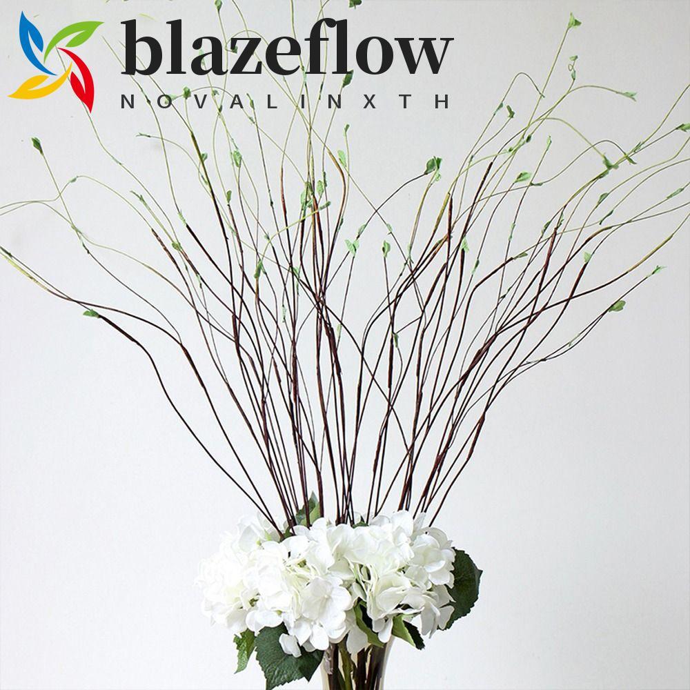 BLAZEFLOW สาขาวิลโลว์ประดิษฐ์,เหมือนจริงทําด้วยมือปลอม Willow Tree, DIY แจกันตกแต่ง 130 ซม.พลาสติกจํ
